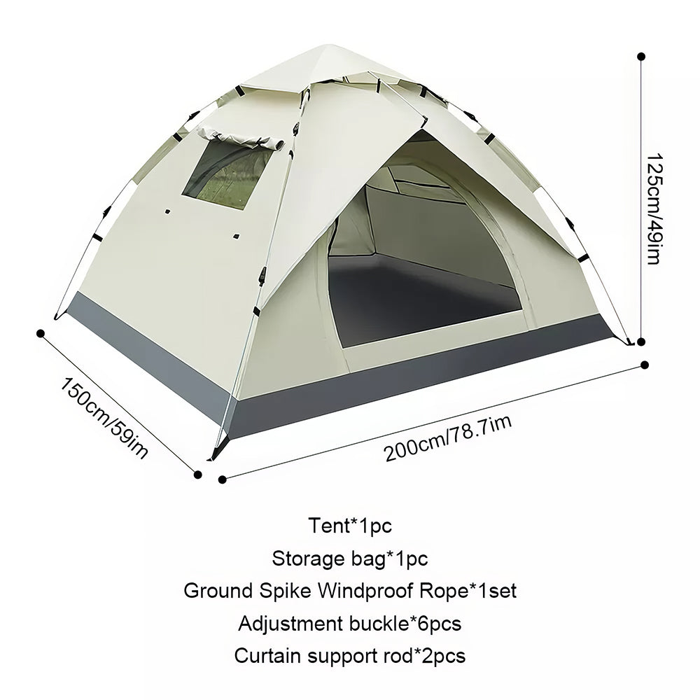 3-4 Person Automatic Camping Tent - Waterproof & Windproof