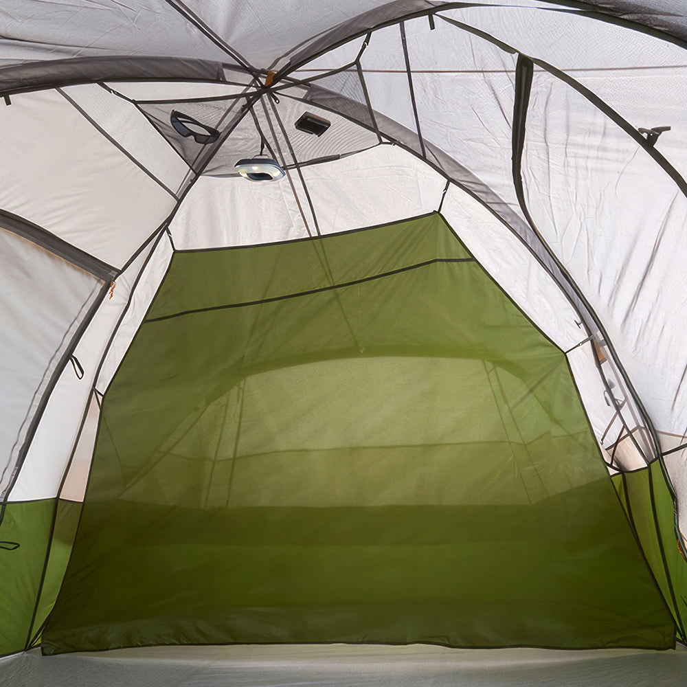 8-Person Family Camping Tent with Divider and Vestibule