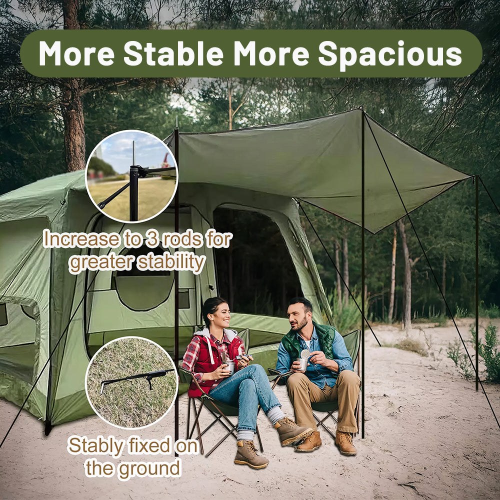4-6 Person Family Camping Tent - Waterproof Floor & Rainfly