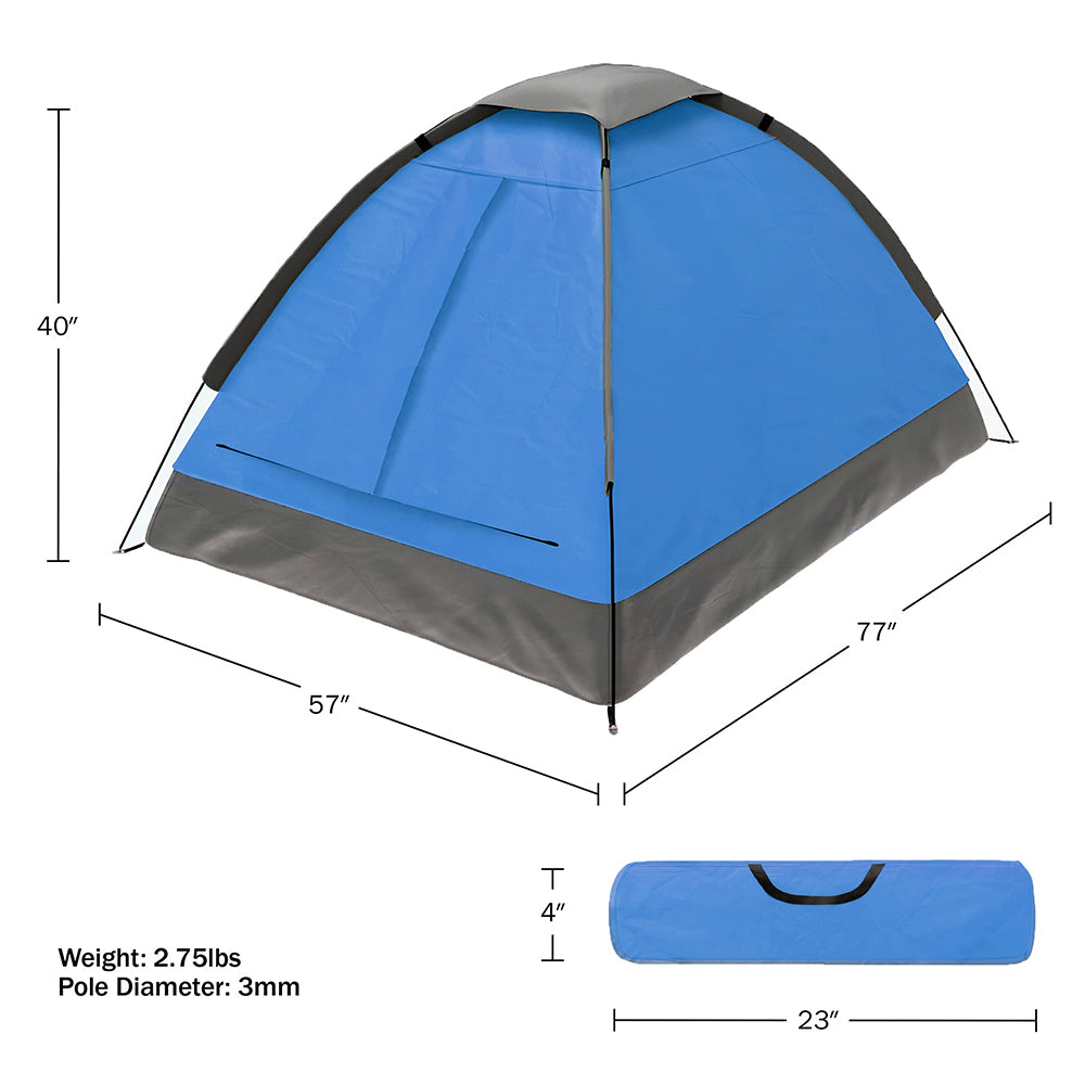 2-Person Lightweight Camping Tent with Rainfly
